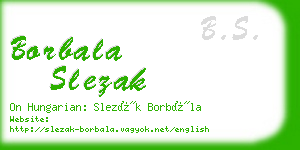 borbala slezak business card